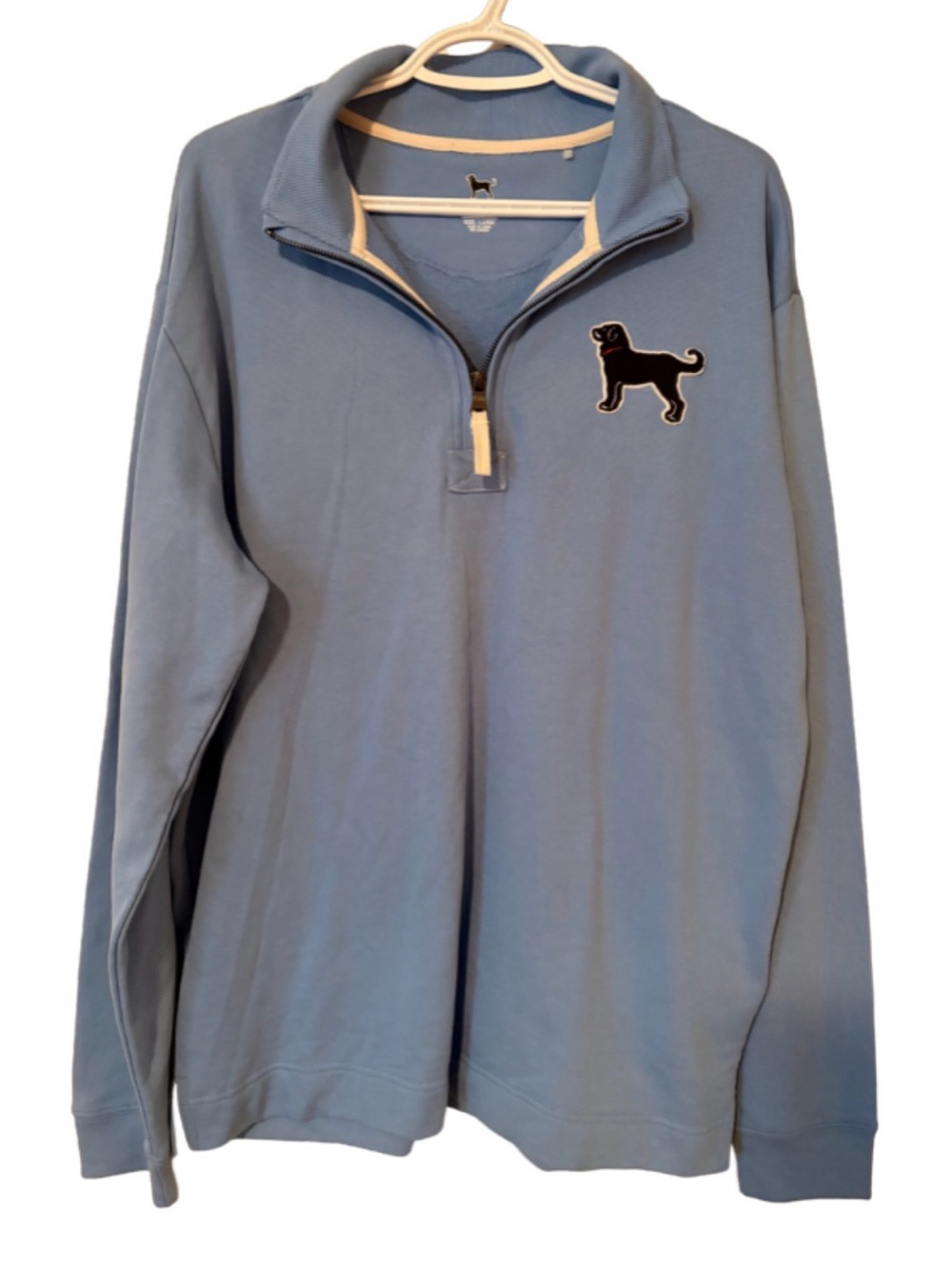THE BLACK DOG VINTAGE COLLECTION- Blue crewneck with dog patch